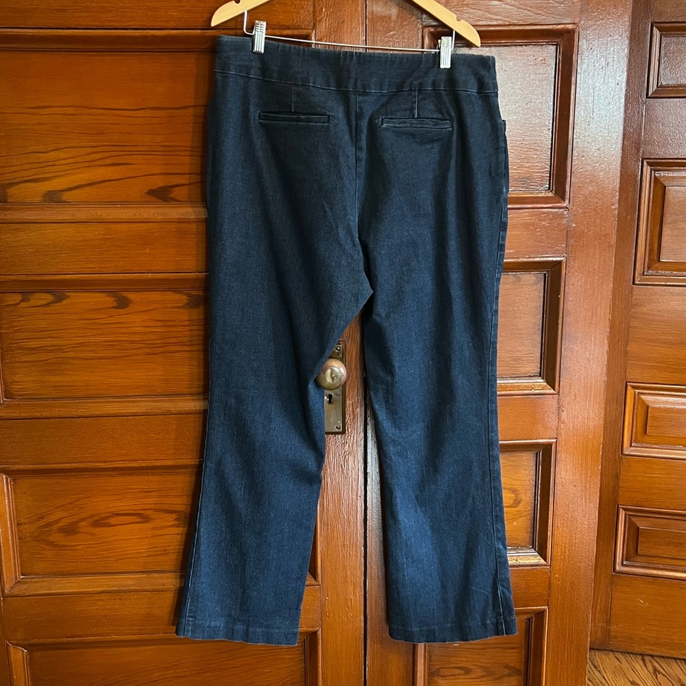 Dark Denim Effortless Stretch Pant - Picture 2 of 8